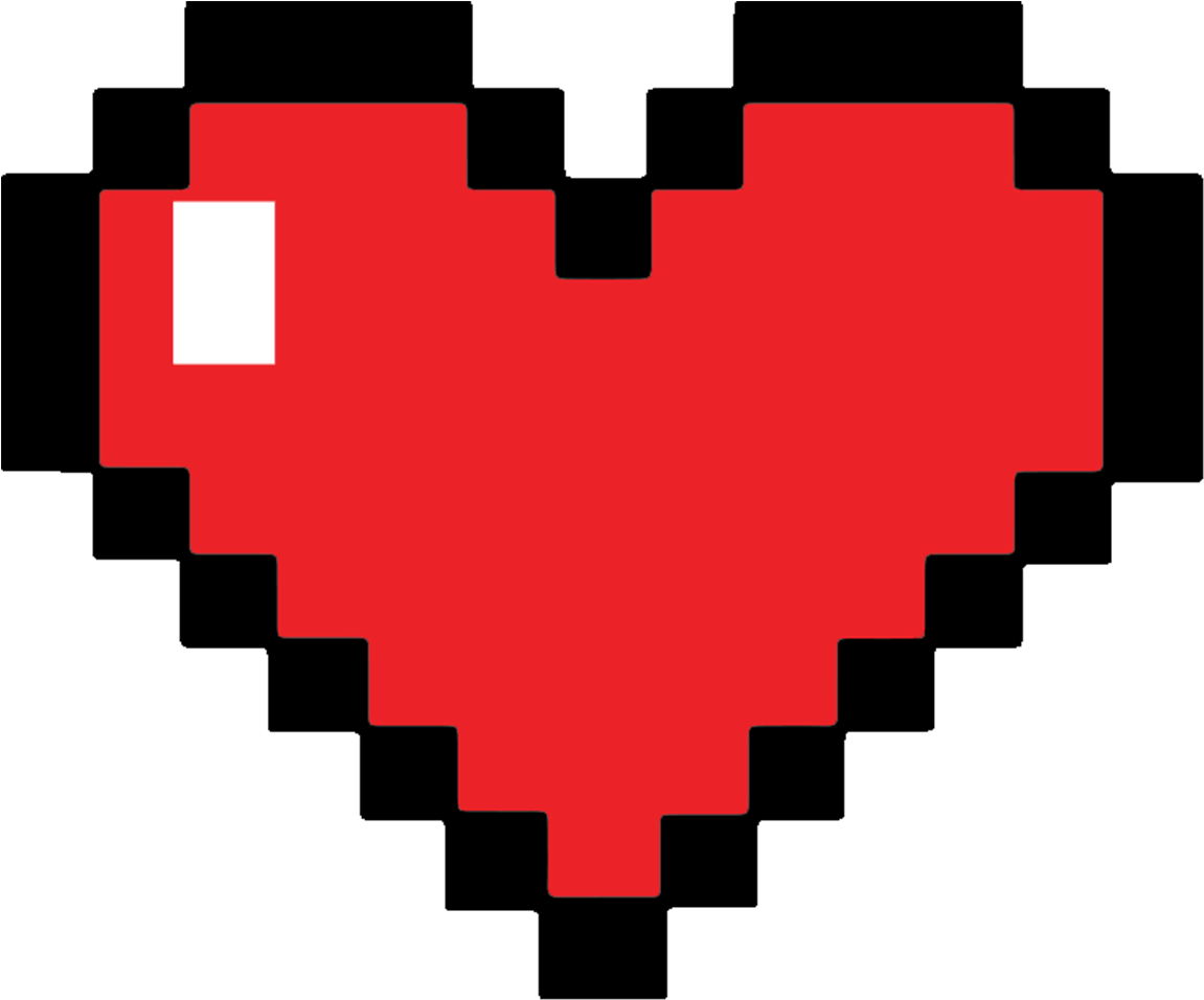 Pixelated Red Heart Icon