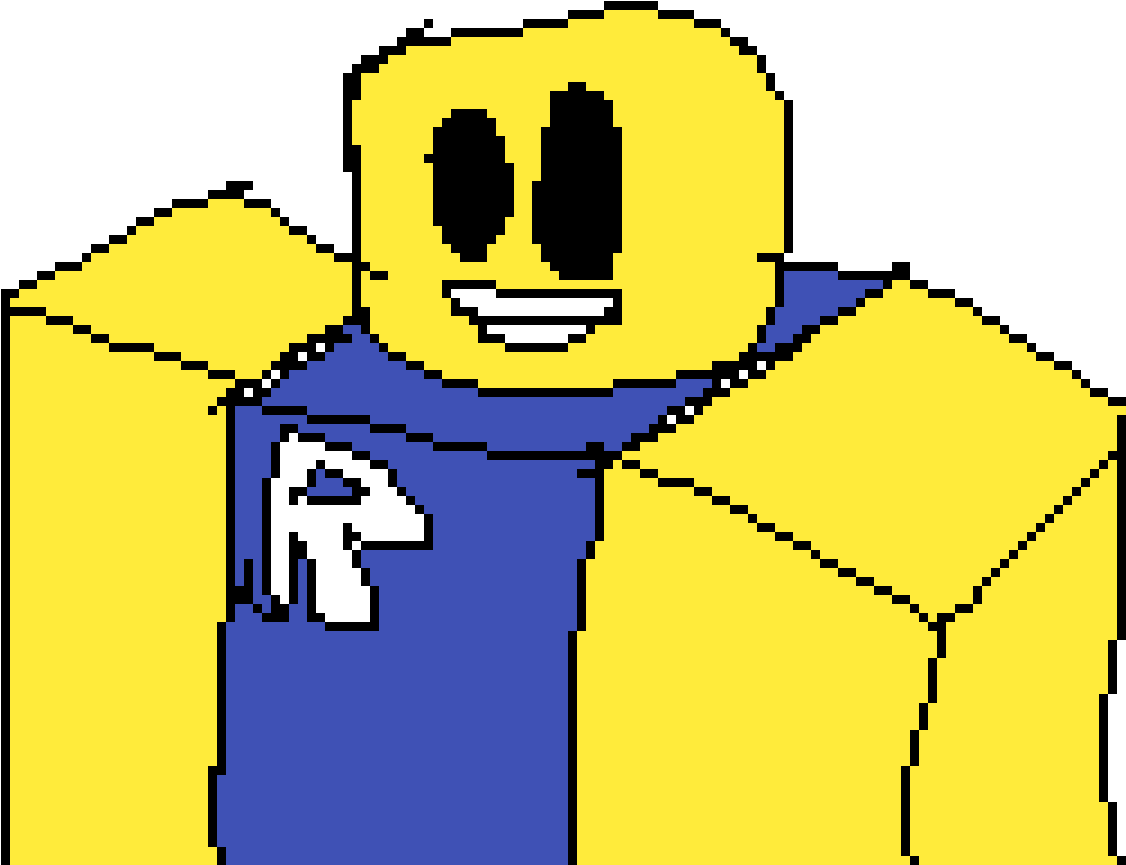 Pixelated Roblox Character Smile