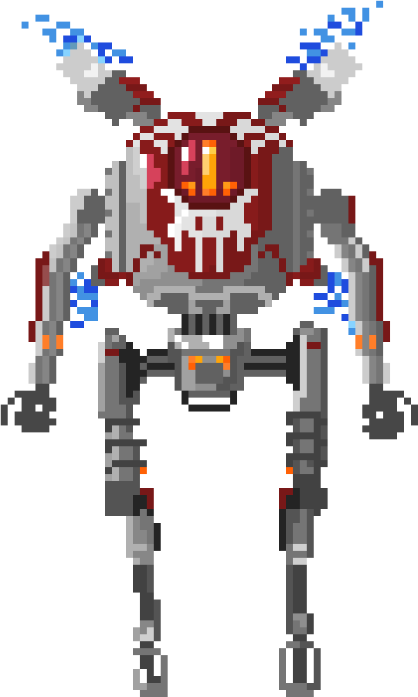 Pixelated Robot Enemy