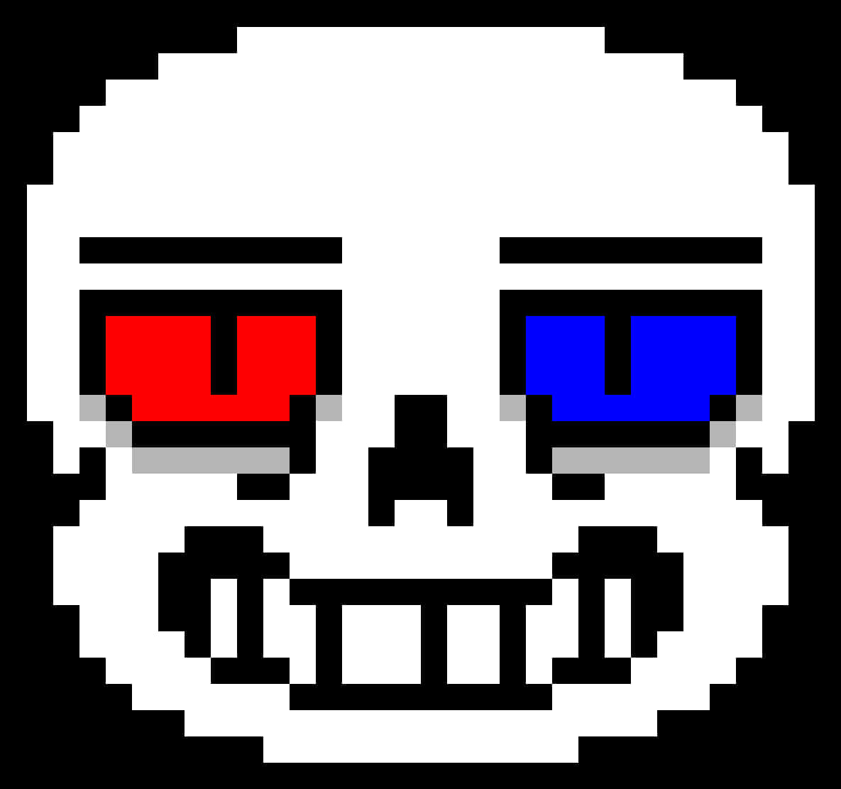 Pixelated_ Sans_ Face_ Undertale