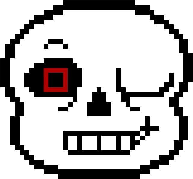 Pixelated Sans Undertale Face