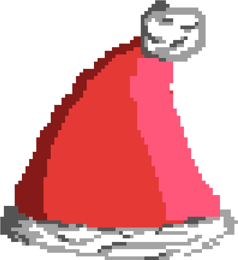 Pixelated Santa Hat Graphic