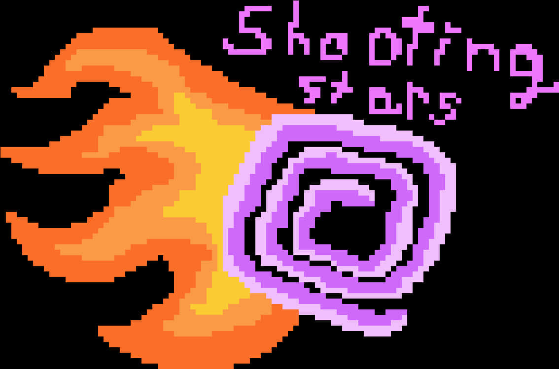 Pixelated Shooting Star Artwork