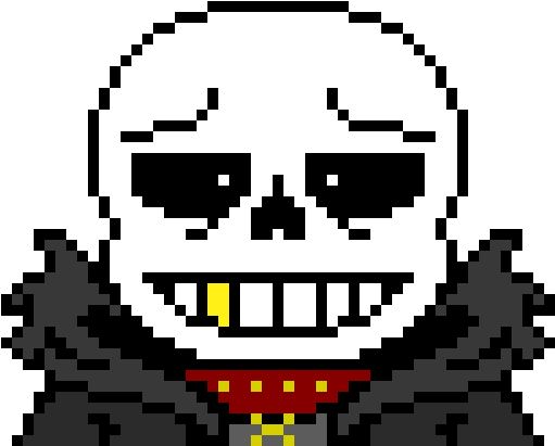 Pixelated Skeleton Character Smile