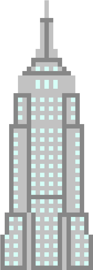 Pixelated Skyscraper Artwork