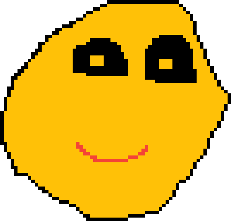 Pixelated Smiley Face