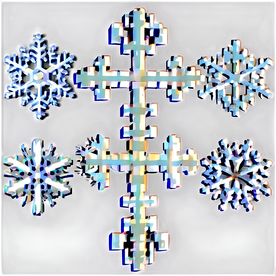 Pixelated Snowflake Png 43