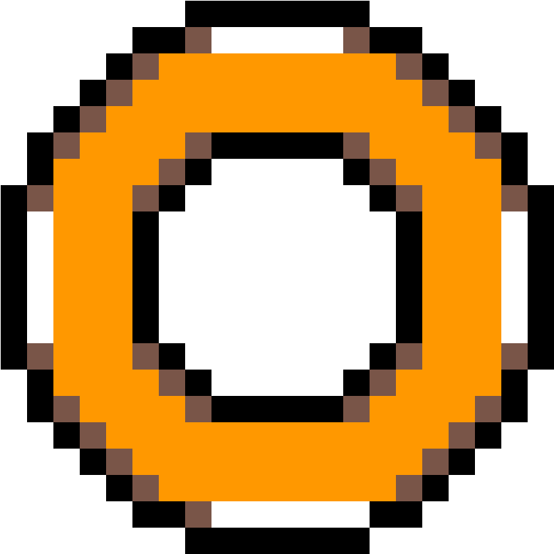 Pixelated Sonic Gold Ring