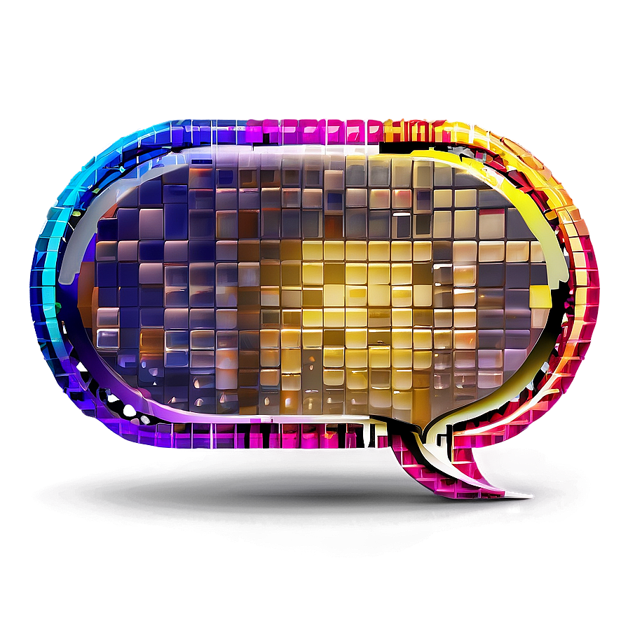 Pixelated Speech Bubble Png 72