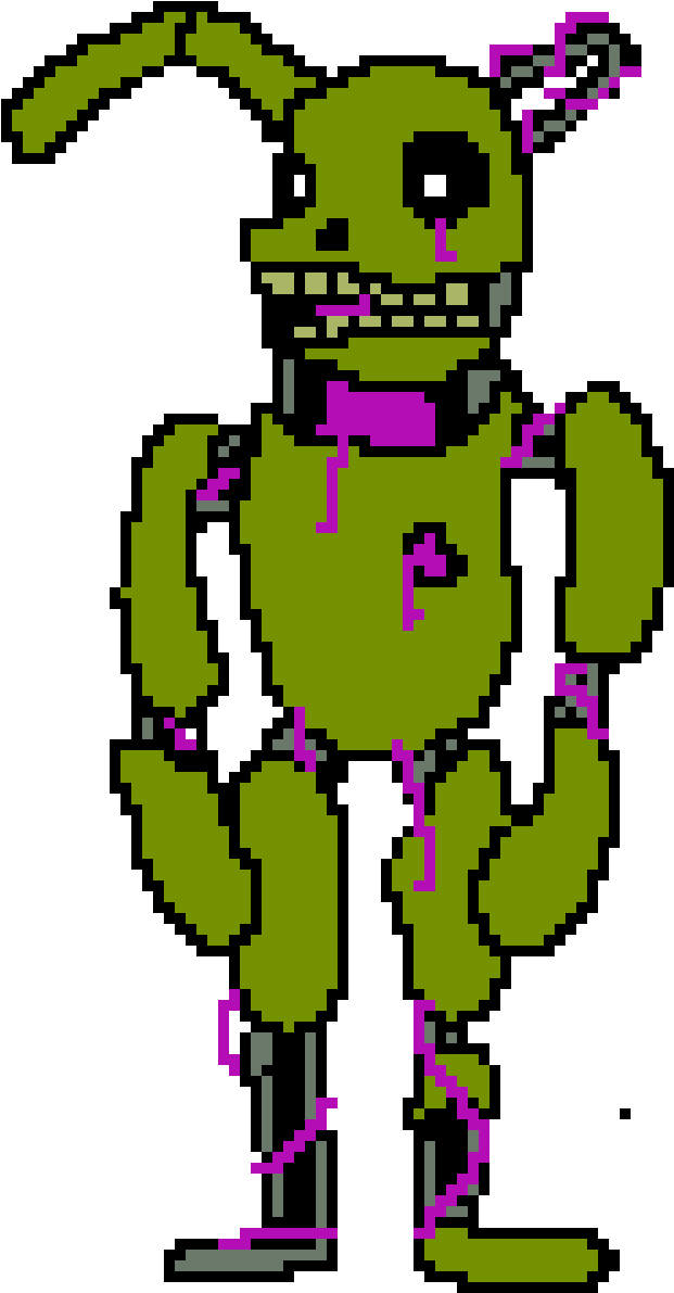 Pixelated Springtrap Character Art