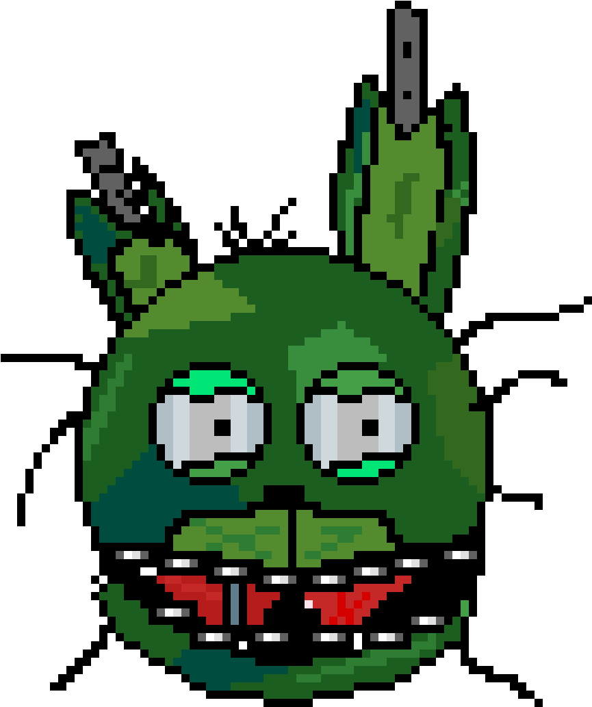 Pixelated Springtrap Head Art