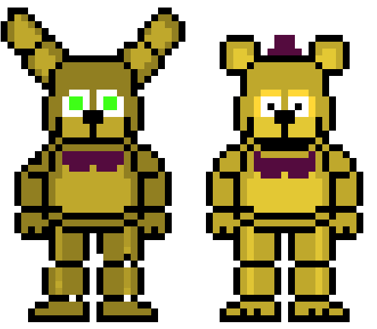 Pixelated Springtrapand Fredbear