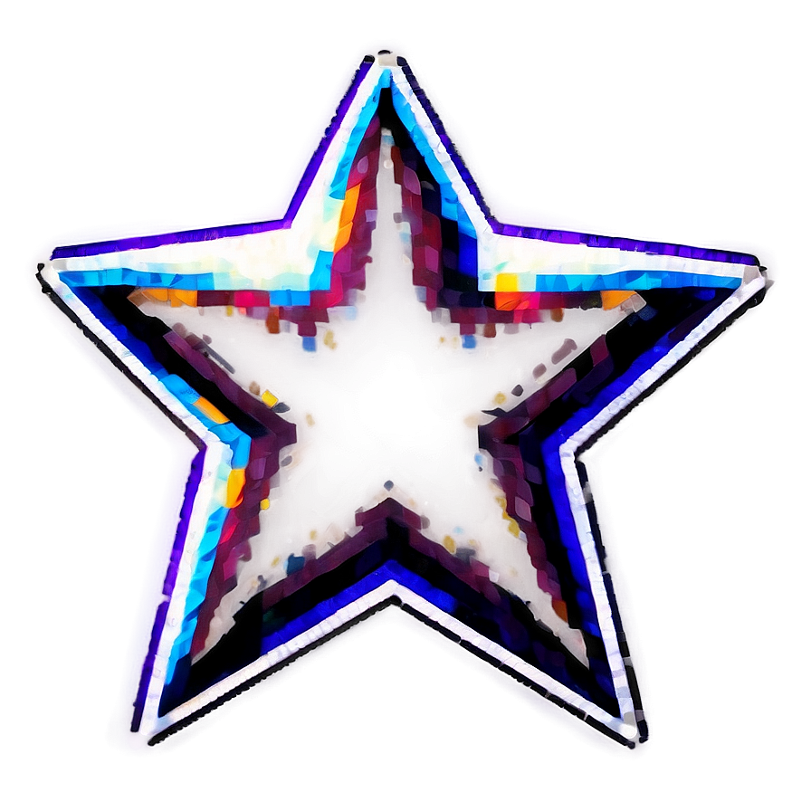 Pixelated Star Pattern Png Vdv