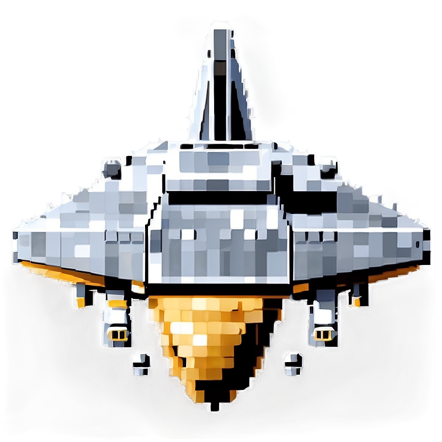 Pixelated Starship Png 06242024