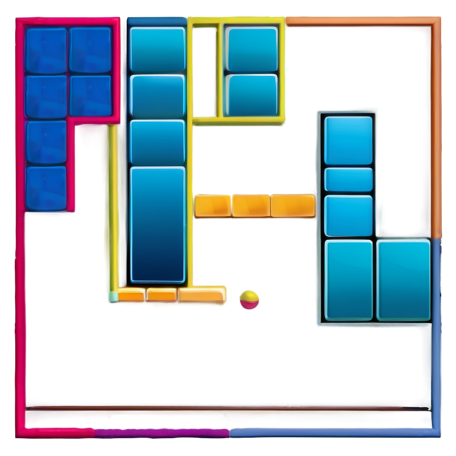 Pixelated Tetris Scene Png 06202024