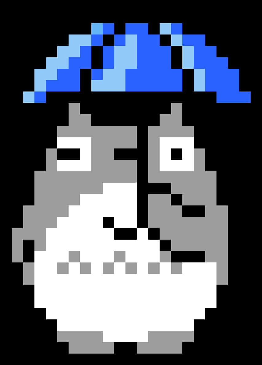 Pixelated Totoro Portrait