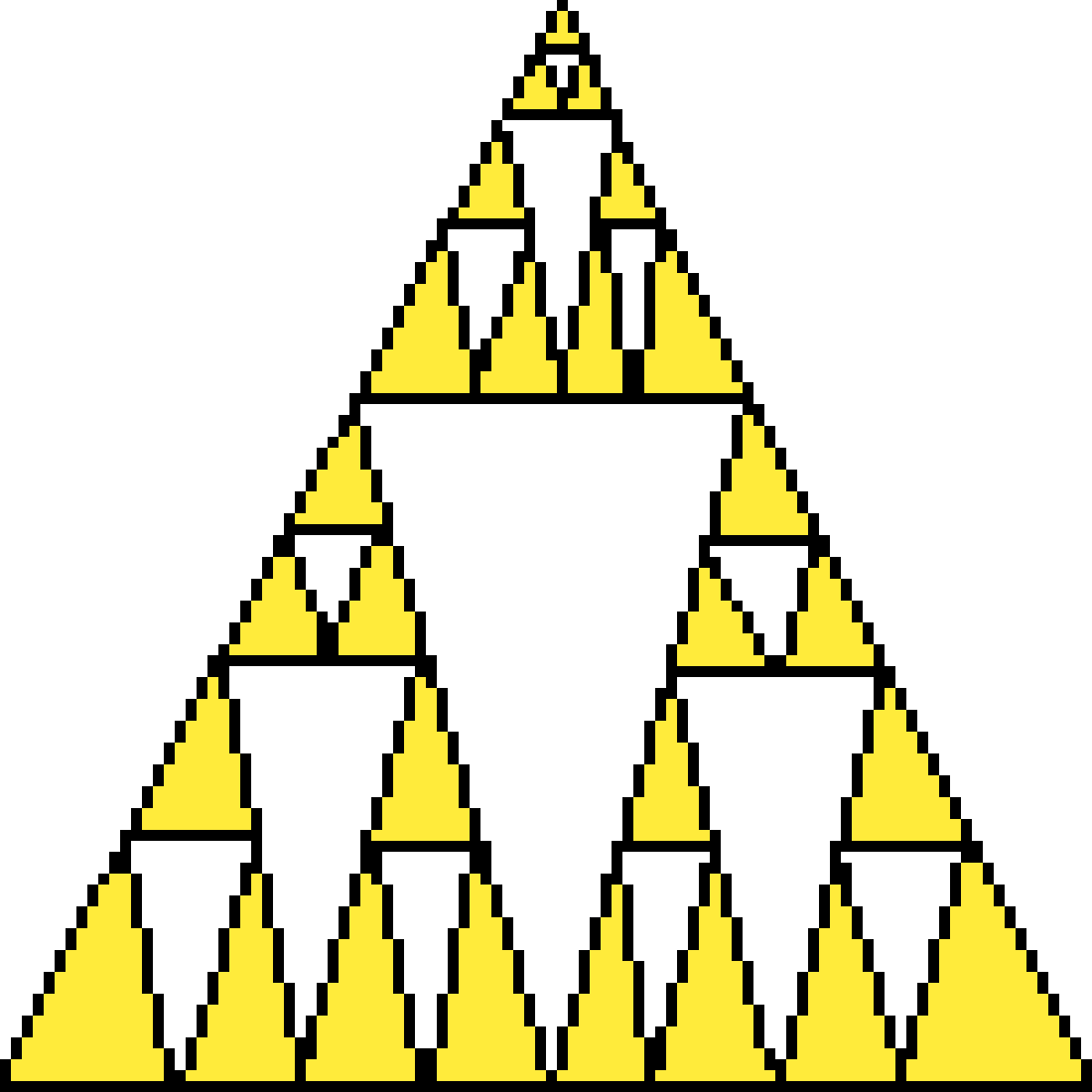 Pixelated Triforce Graphic