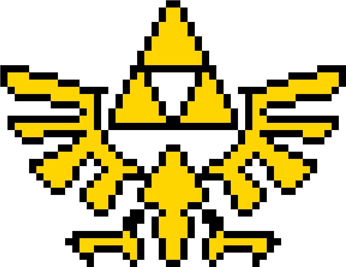 Pixelated Triforce Symbol