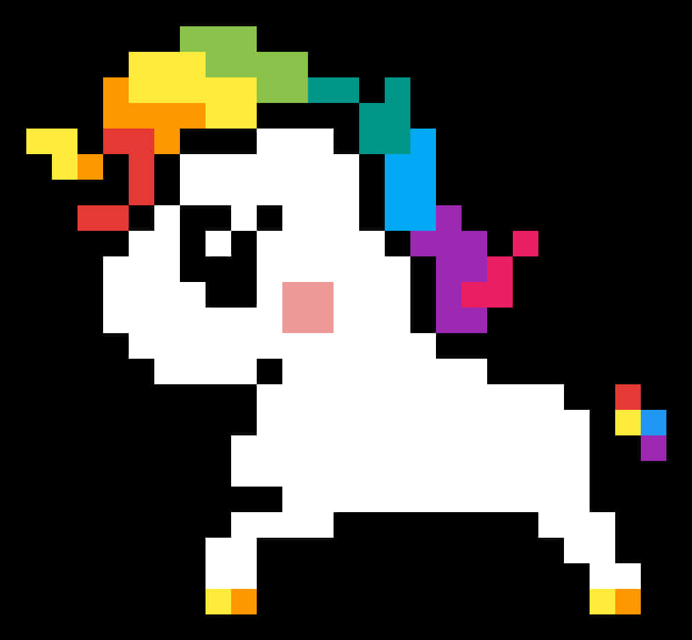 Pixelated Unicorn Graphic