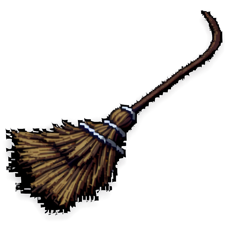 Pixelated Witch Broom Png 06242024