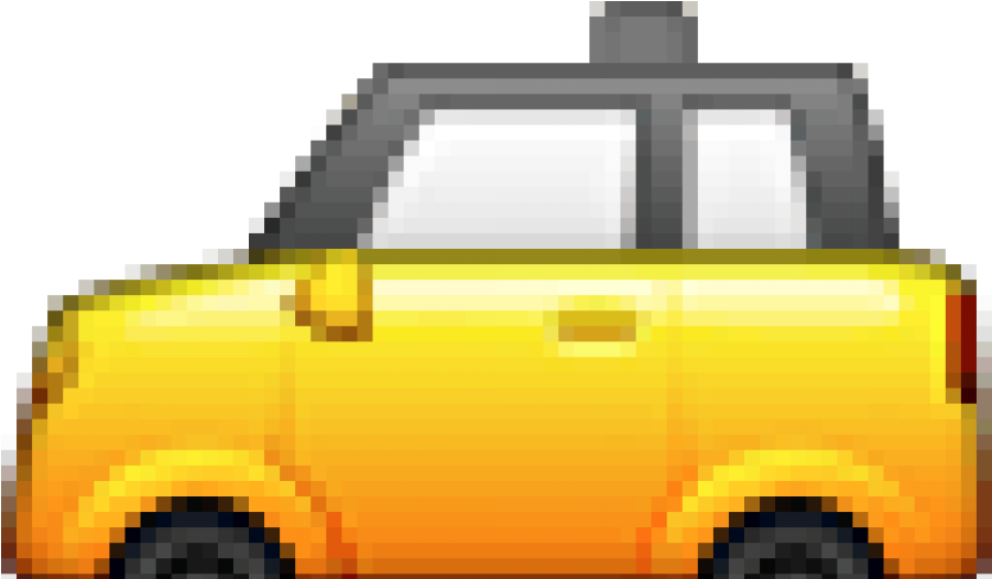 Pixelated Yellow Taxi Cab