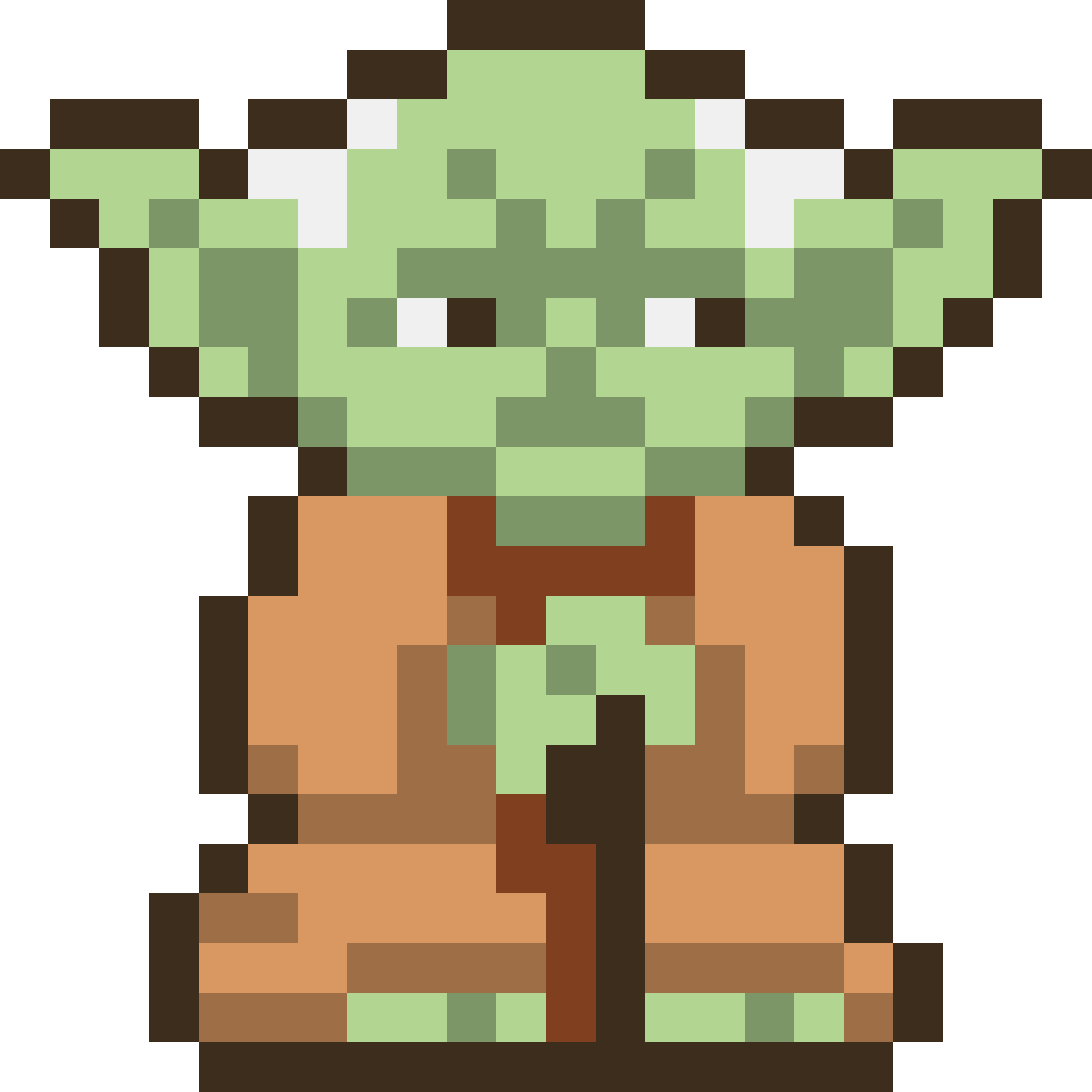 Pixelated Yoda Portrait