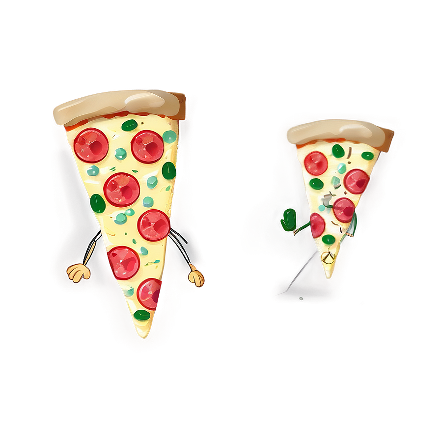 Pizza Cartoon Character Set Png Njc15