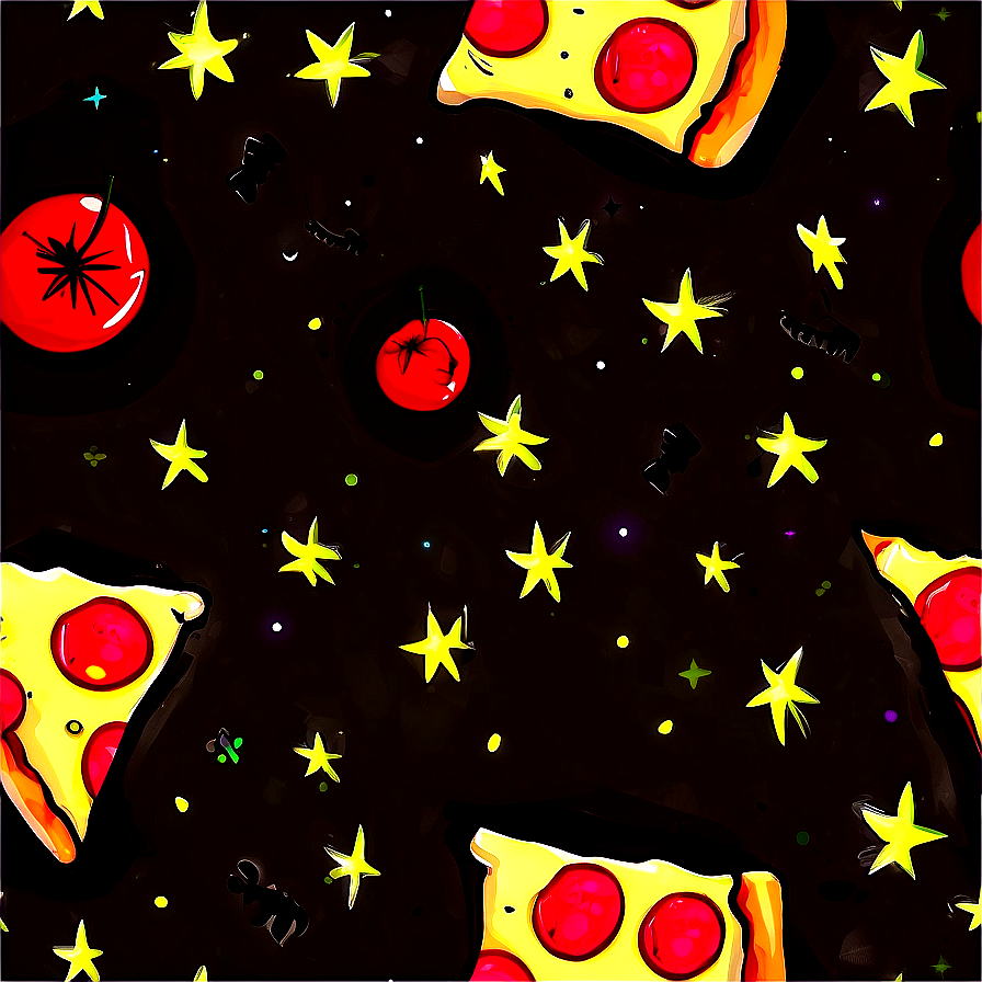 Pizza Cartoon Under The Stars Png Ive