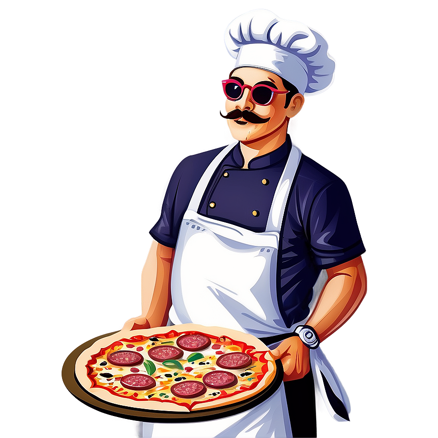 Pizza Chef Vector Illustration Png 51