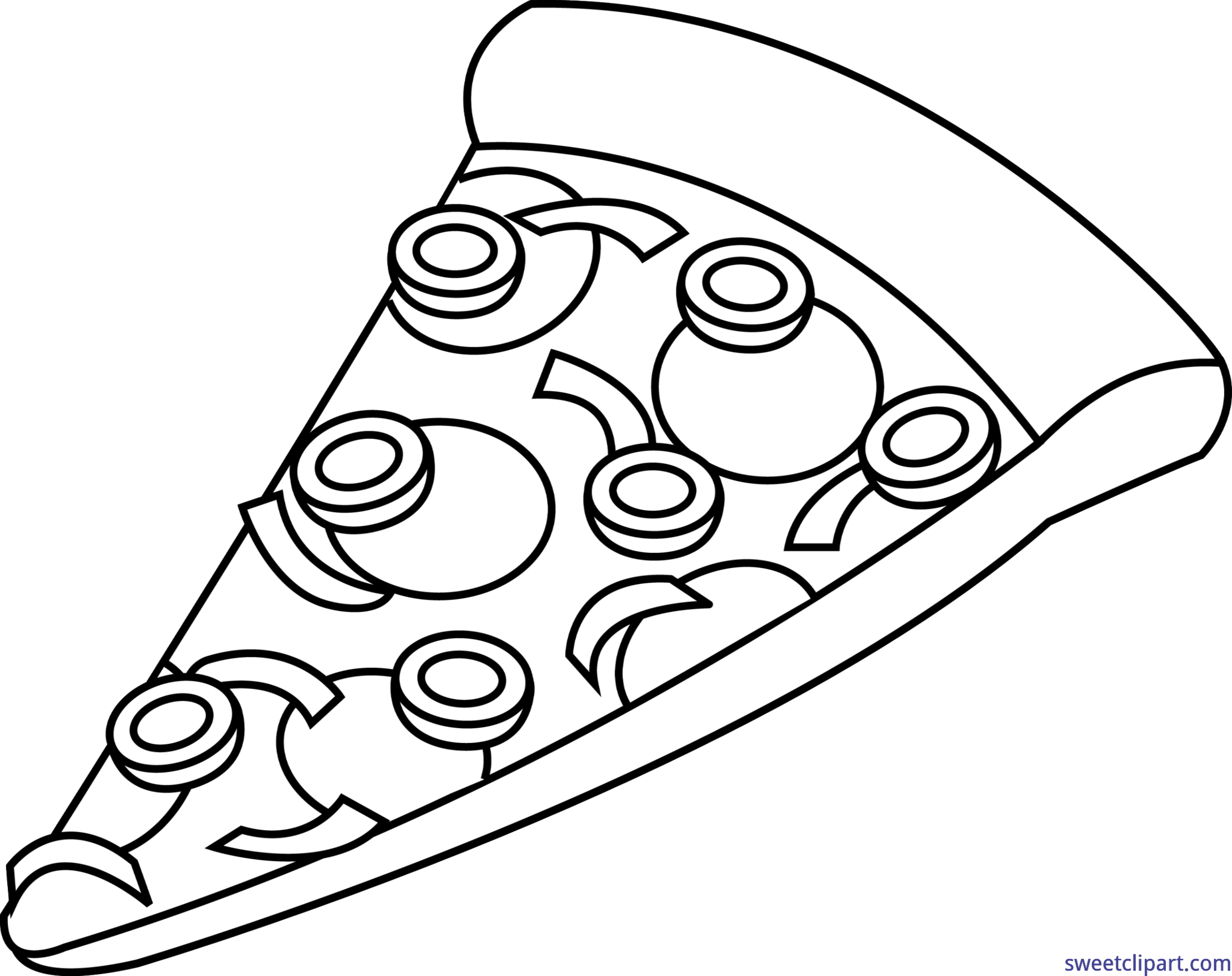 Pizza Slice Clipart Outline