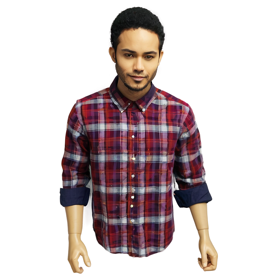 Plaid Collar Shirt Png 36