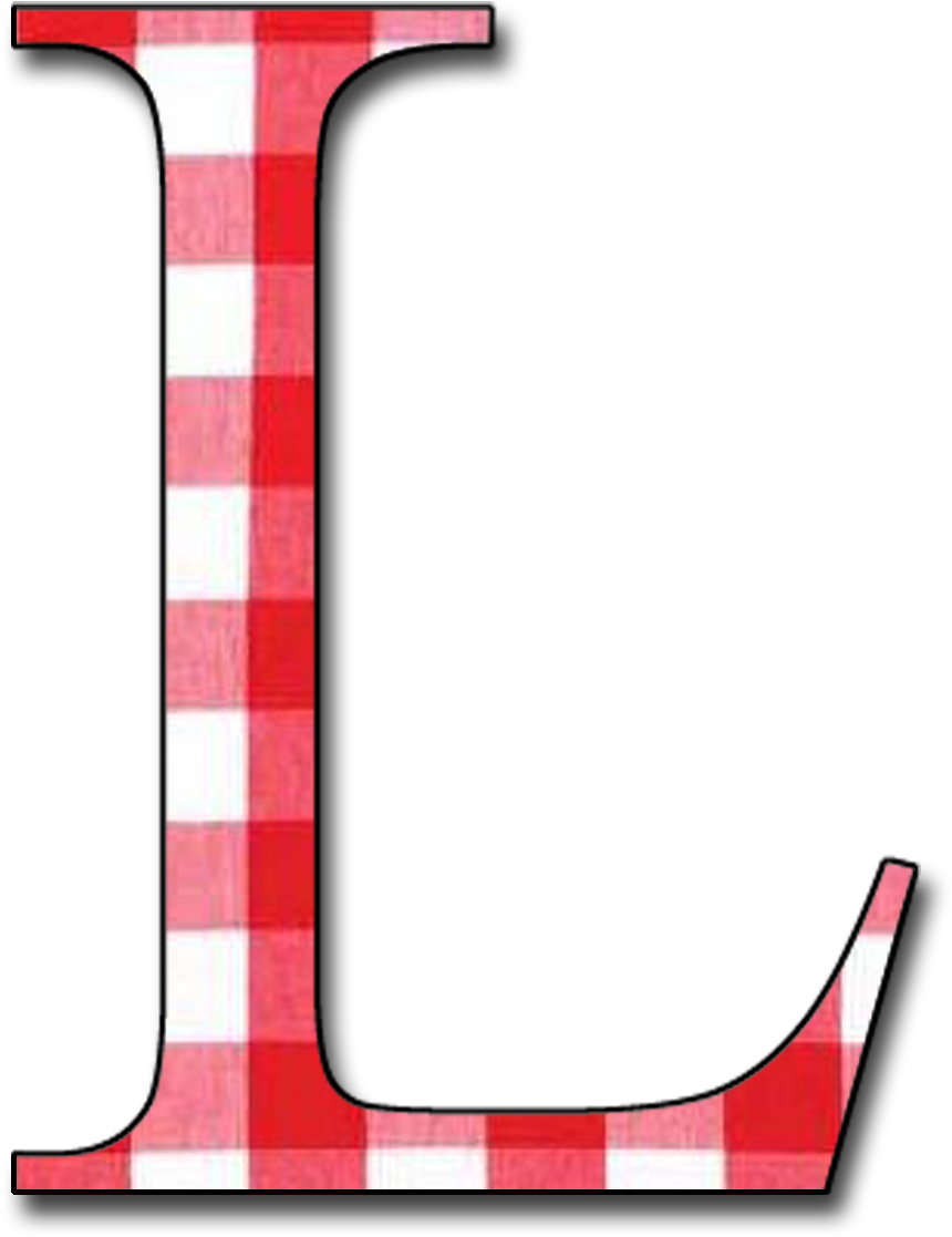 Plaid Pattern Letter L