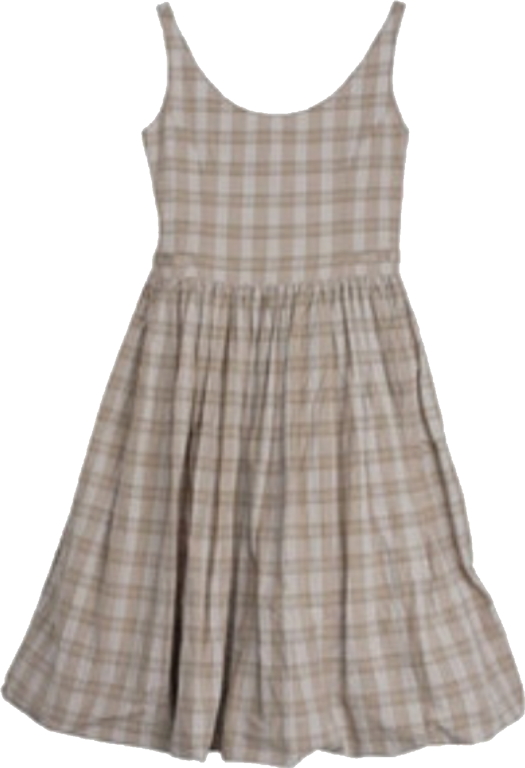 Plaid Summer Dress Isolated