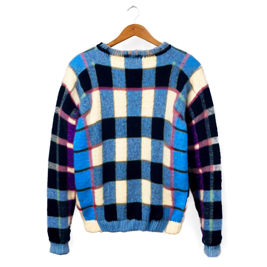 Plaid Sweater Pattern Png 25