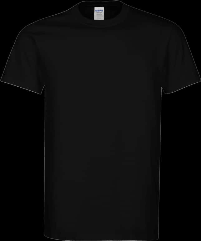 Plain Black T Shirt Template