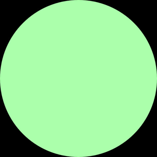 Plain Green Circle Black Background