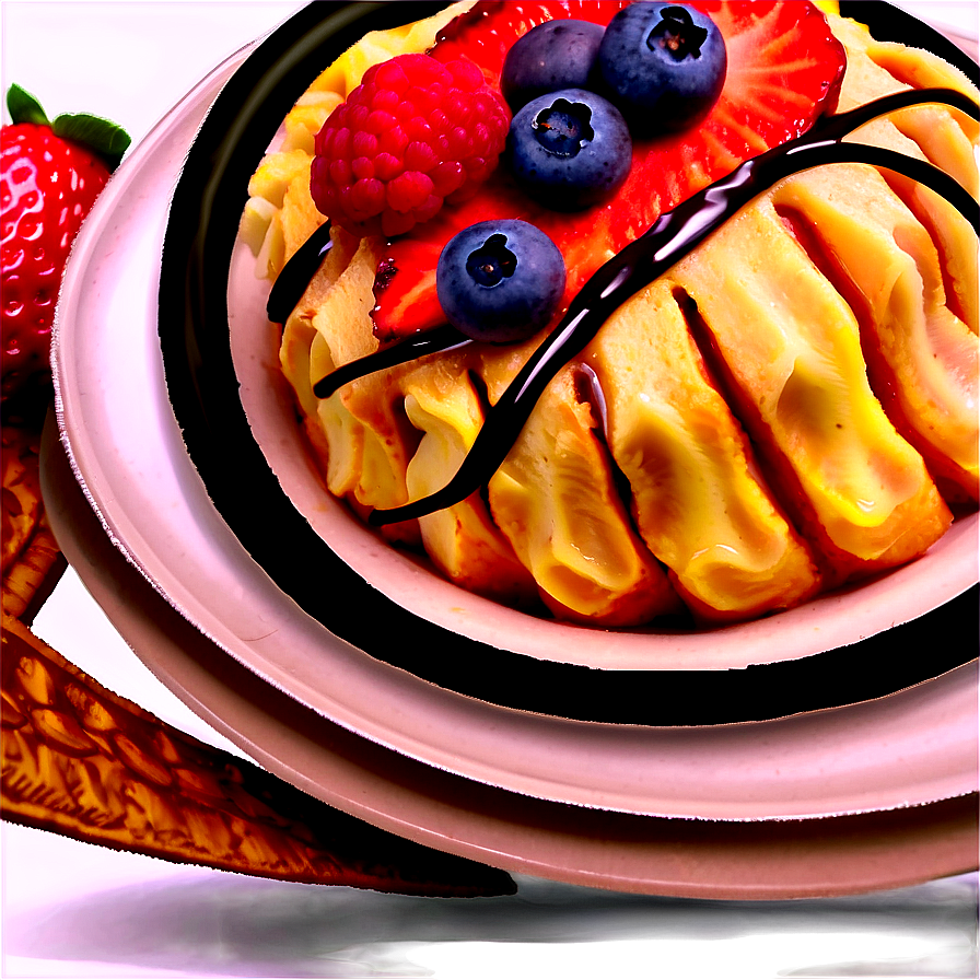 Plate Of Food With Dessert Png 06262024