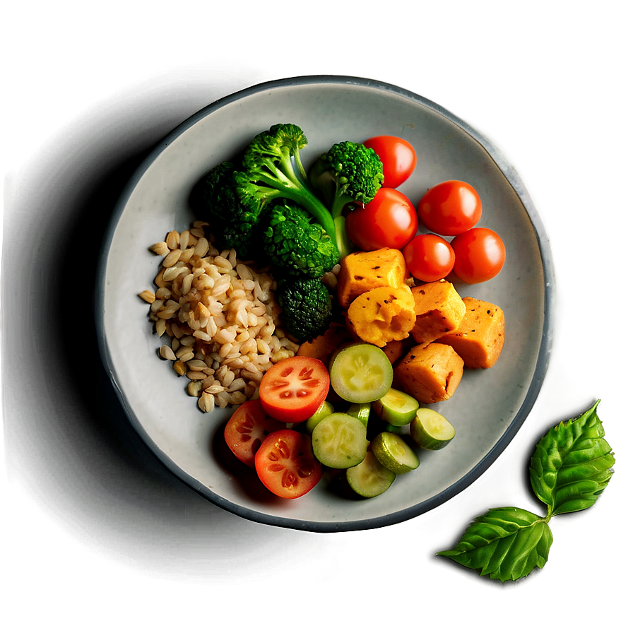 Plate Of Vegan Food Png Amg13