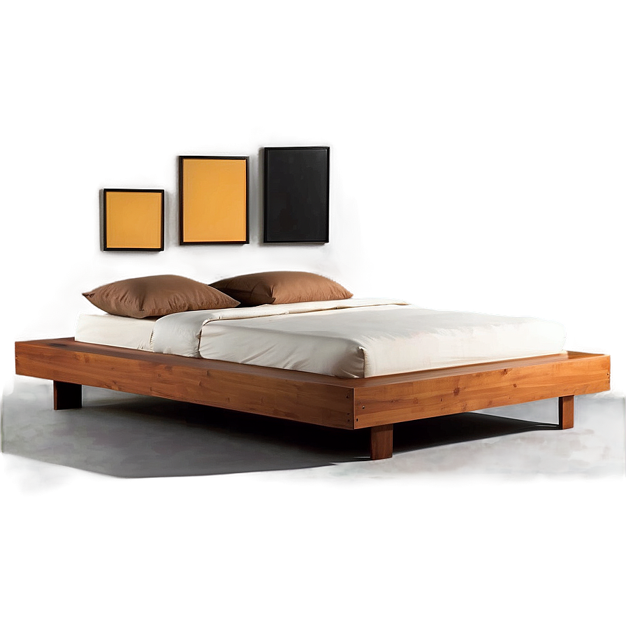 Platform Bed Minimalist Png 05042024