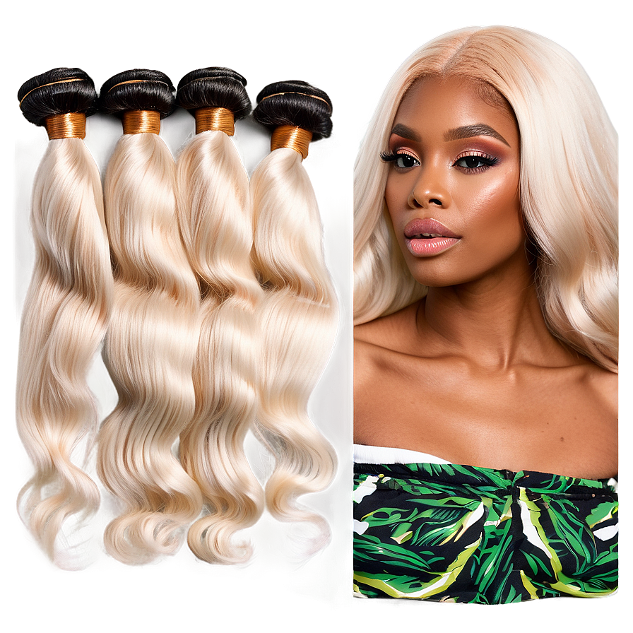 Platinum Blonde Hair Bundles Png 42