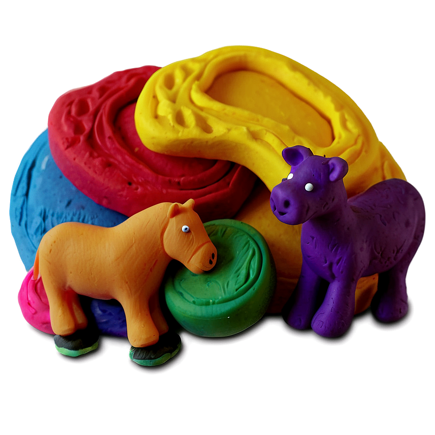 Playdough Farm Animals Set Png Xid