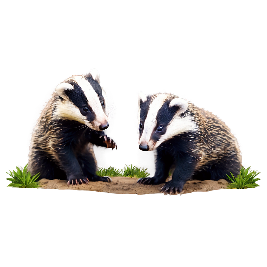 Playful Badger Cubs Png Lsx88