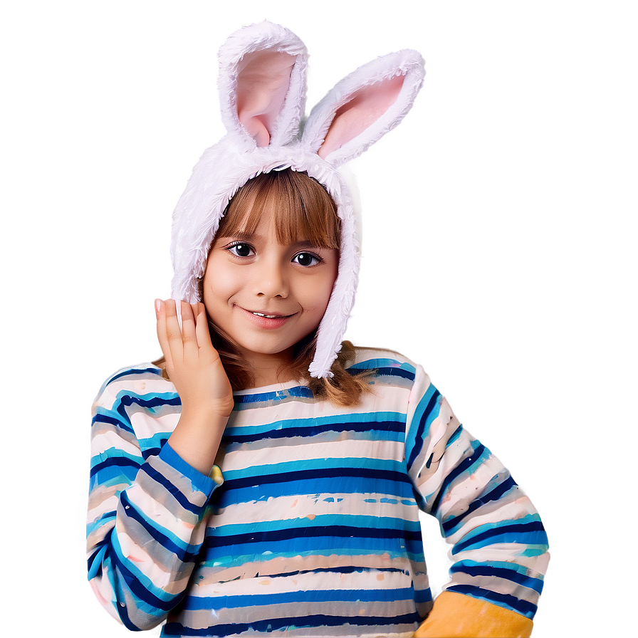 Playful Bunny Hat Fun Png Iqj43