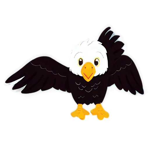 Playful Cartoon Baby Eagle Png D