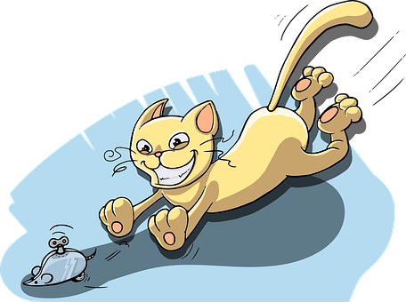 Playful Catand Mouse Cartoon