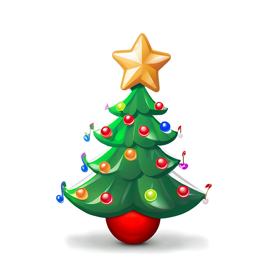 Playful Cute Christmas Tree Png Obp