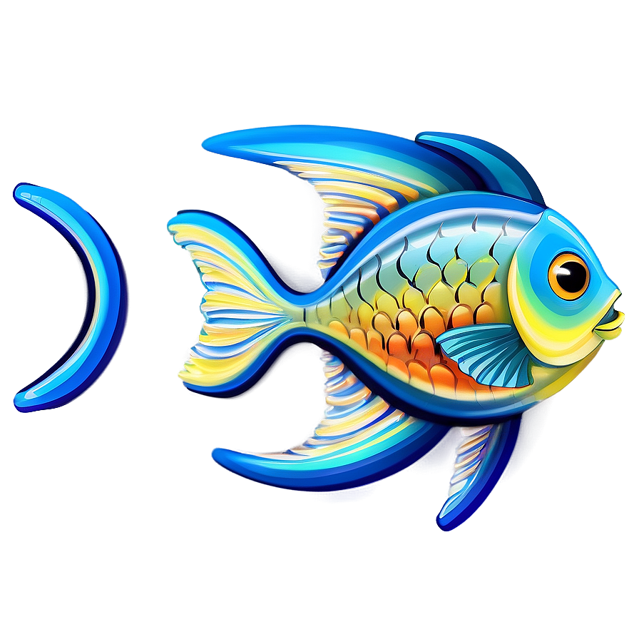 Playful Cute Fish Art Png 06292024