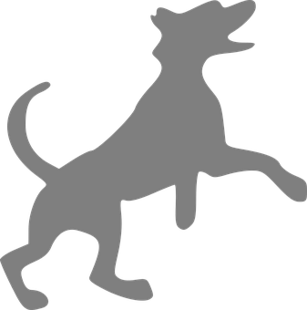 Playful Dog Silhouette