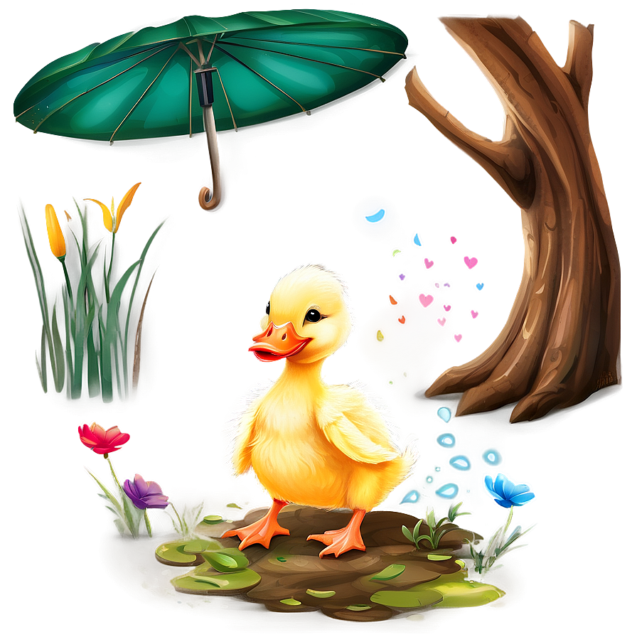 Playful Duckling Png Mol53