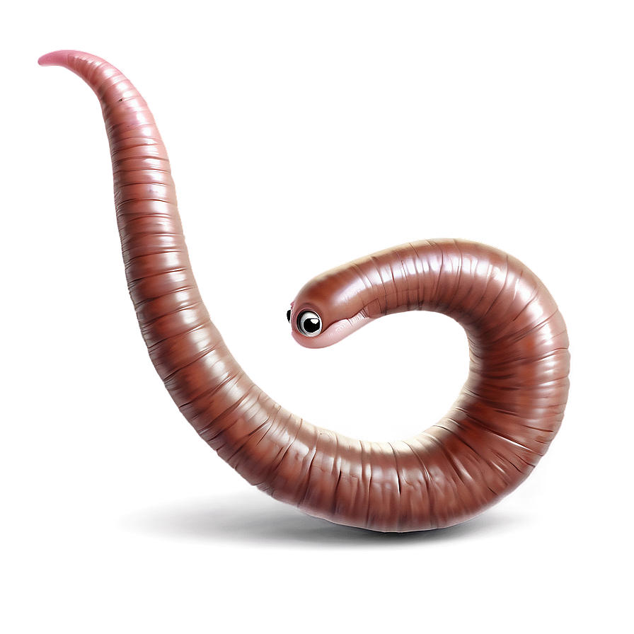 Playful Earthworm Cartoon Png Hyd52